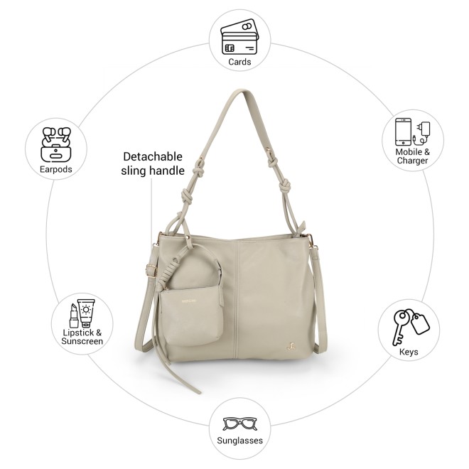 Mochi Women Grey Shoulder Bag (SKU: 66-990-14-10)