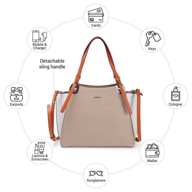 Mochi Women Beige Shoulder Bag (SKU: 66-991-20-10)