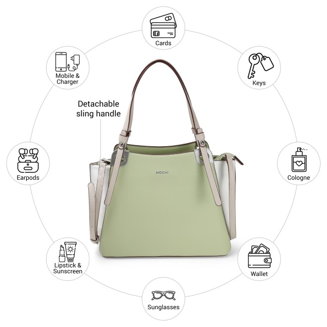 Mochi Women Green Shoulder Bag (SKU: 66-991-21-10)