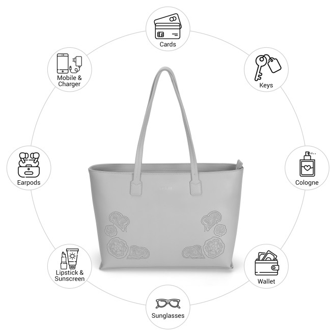 Mochi Women Light-grey Tote Bag (SKU: 66-993-59-10)