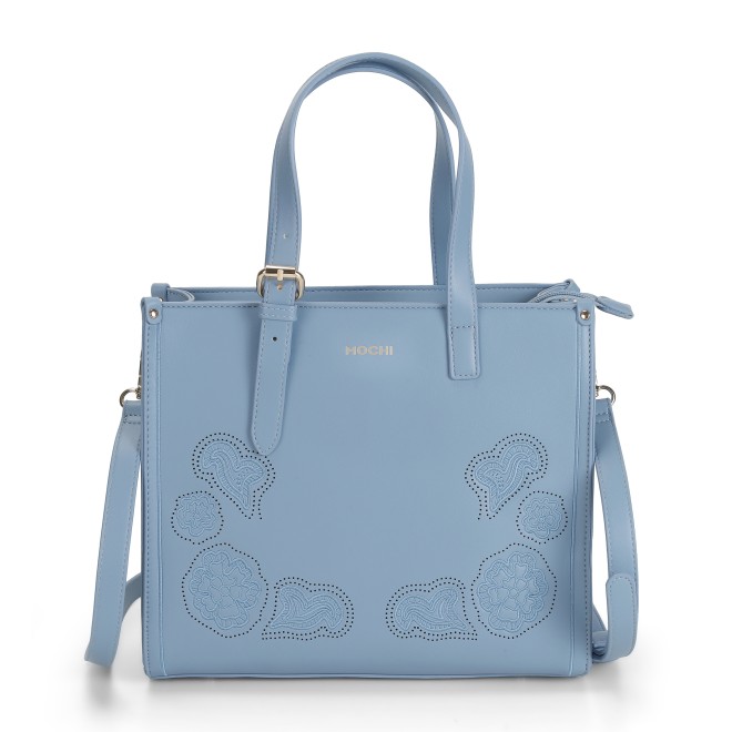 Mochi Women Blue Satchel Bag