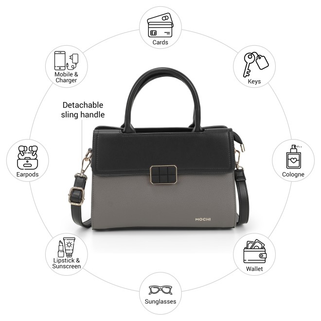 Mochi Women Black Satchel Bag (SKU: 66-996-11-10)