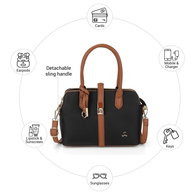 Mochi Women Black Satchel Bag (SKU: 66-997-11-10)