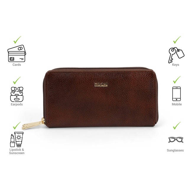 Mochi Women Brown Wallet (SKU: 70-27-12-10)