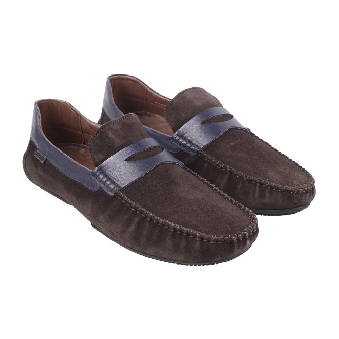 Mochi Men Brown Casual Loafers