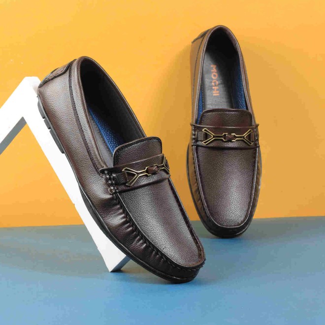 Mochi Men Brown Casual Slip-Ons (SKU: 71-236-12-43)