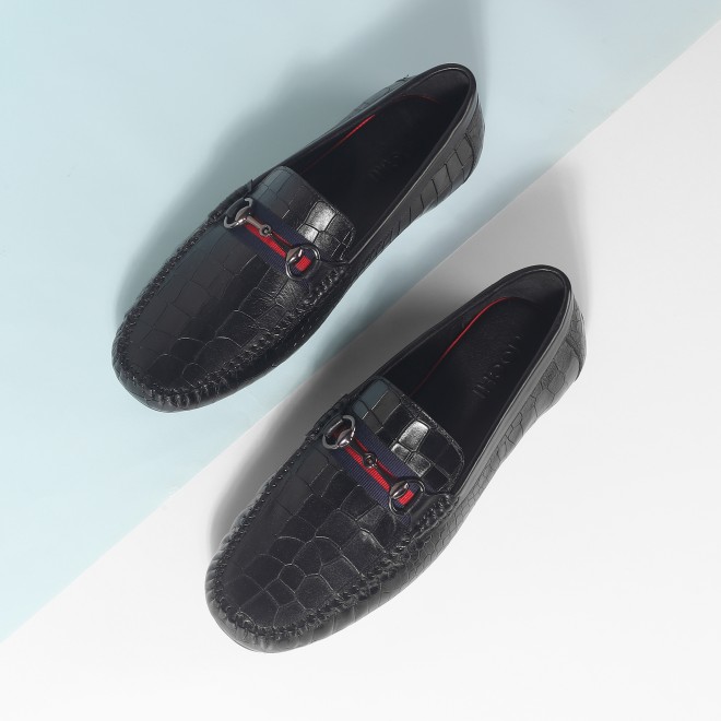 Mochi Men Black Casual Loafers