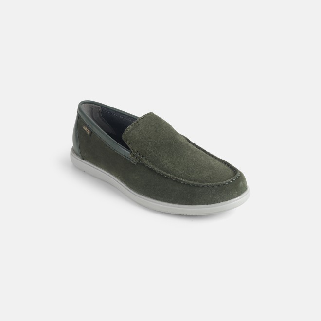 Mochi Men Olive Casual Loafers