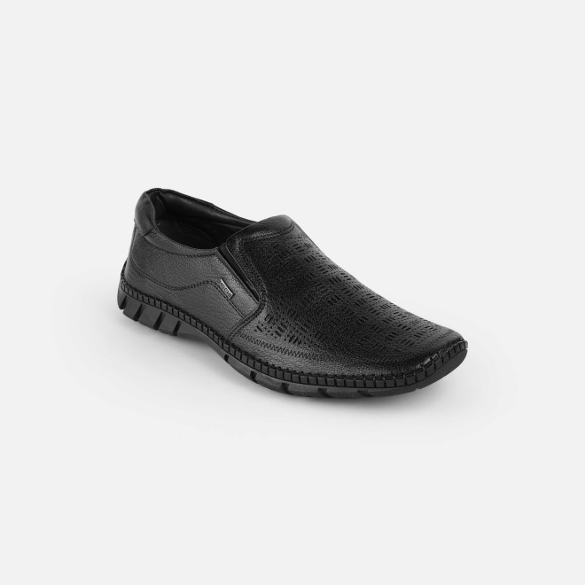 Mochi Men Black Casual Loafers