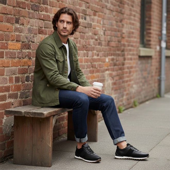 Mochi Men Black Casual Lace Up (SKU: 71-414-11-40)