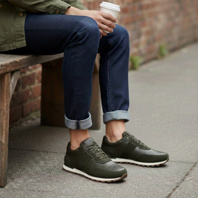 Mochi Men Green Casual Lace Up (SKU: 71-414-21-40)