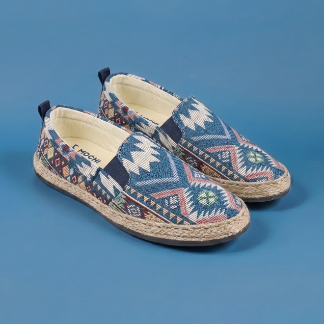 Mochi Men Blue Casual Loafers