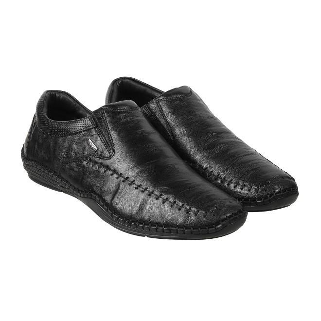 Mochi Men Black Casual Loafers