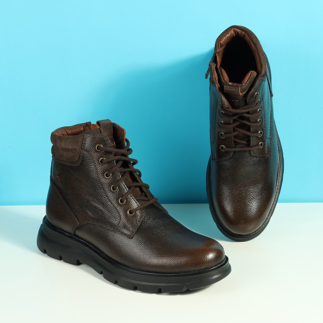 Mochi Men Brown Casual Boots
