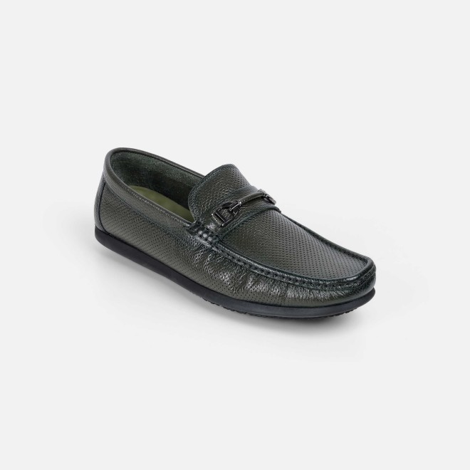 Mochi Men Olive Casual Loafers