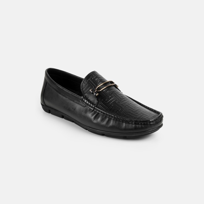 Mochi Men Black Casual Loafers