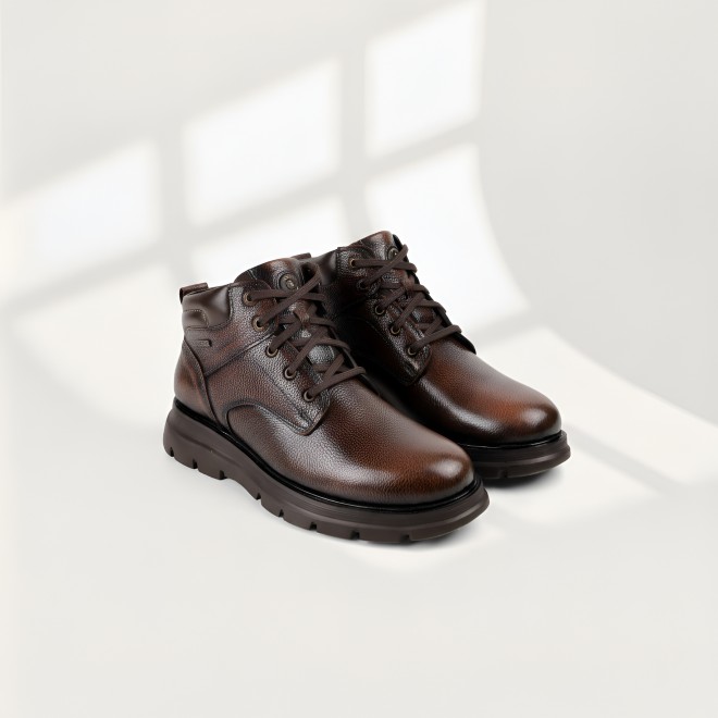 Mochi Men Brown Casual Boots