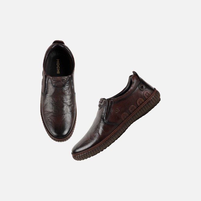 Mochi Men Brown Casual Moccasin (SKU: 71-490-12-40)