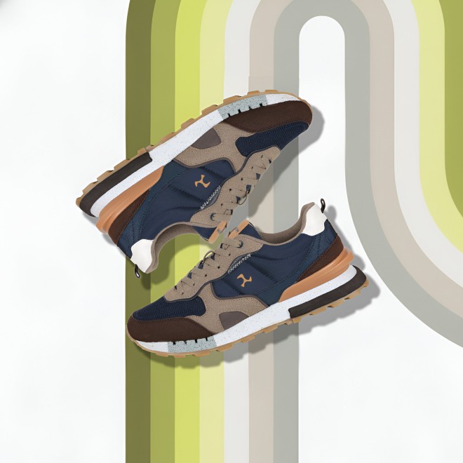 Mochi Men Blue-navy Sports Walking Shoes