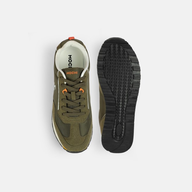 Mochi Men Olive Sports Walking Shoes (SKU: 71-495-49-40)