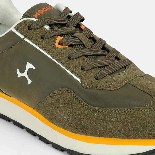 Mochi Men Olive Sports Walking Shoes (SKU: 71-495-49-40)