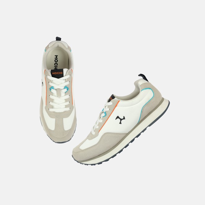 Mochi Men White Sports Walking Shoes (SKU: 71-495-16-40)