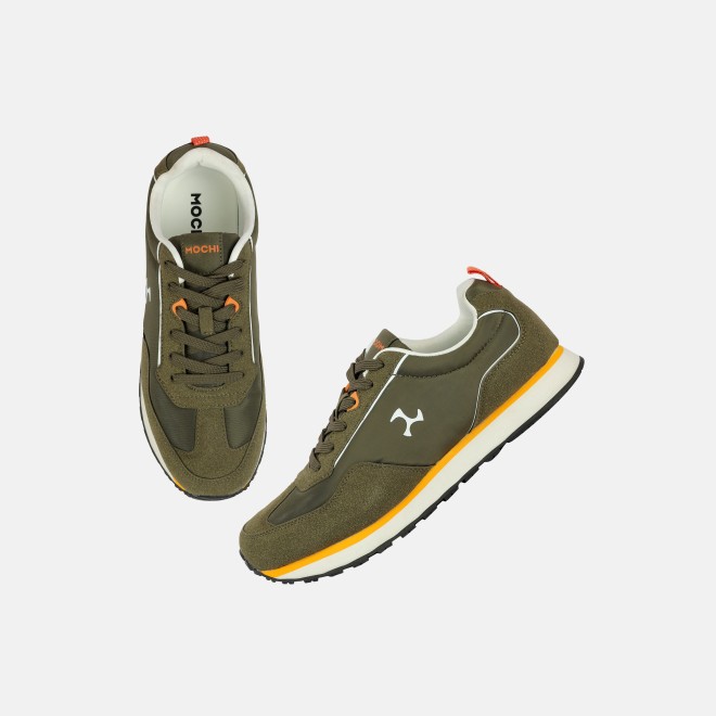 Mochi Men Olive Sports Walking Shoes (SKU: 71-495-49-40)