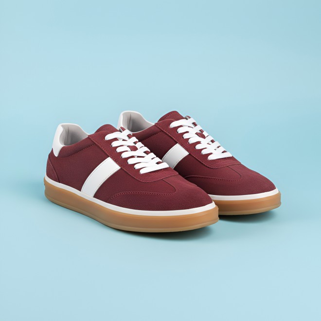 Mochi Men Maroon Casual Sneakers