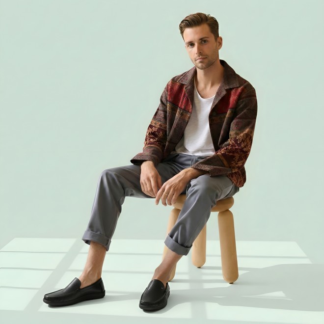 Mochi Men Black Casual Loafers (SKU: 71-521-11-41)