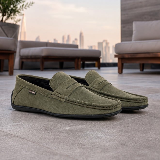 Mochi Men Olive Casual Loafers (SKU: 71-537-49-40)