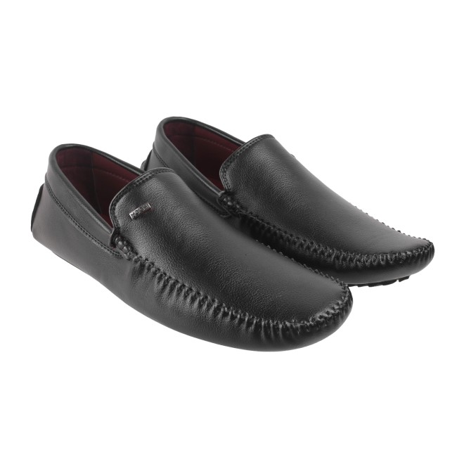 Mochi Men Black Casual Loafers