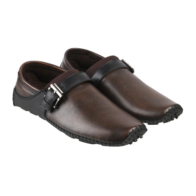Mochi Men Brown Formal Moccasin (SKU: 71-8492-12-40)