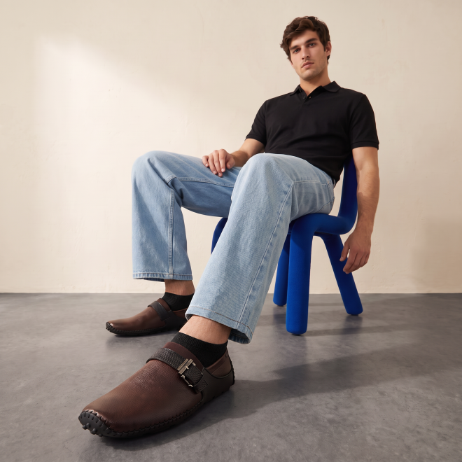 Mochi Men Brown Formal Moccasin (SKU: 71-8492-12-40)
