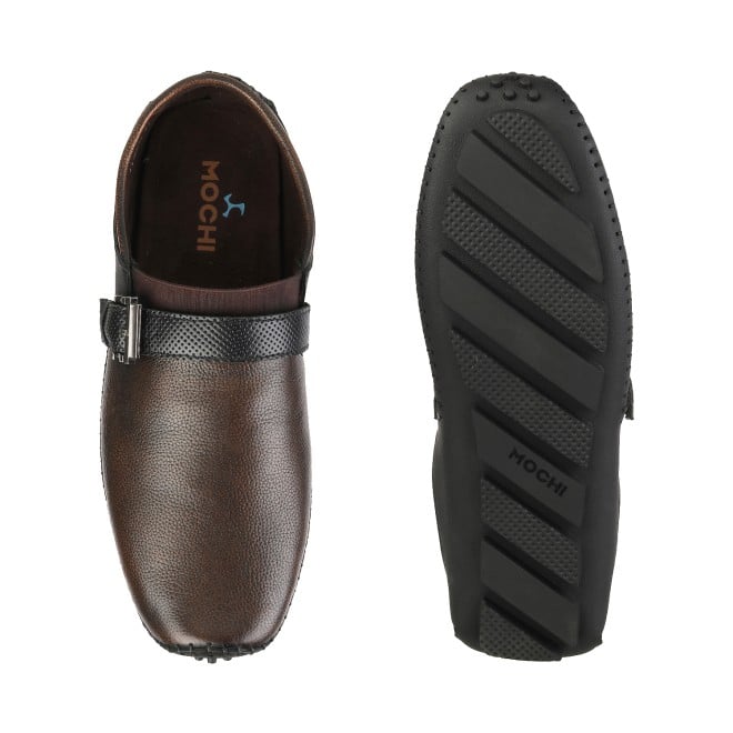 Mochi Men Brown Formal Moccasin (SKU: 71-8492-12-40)