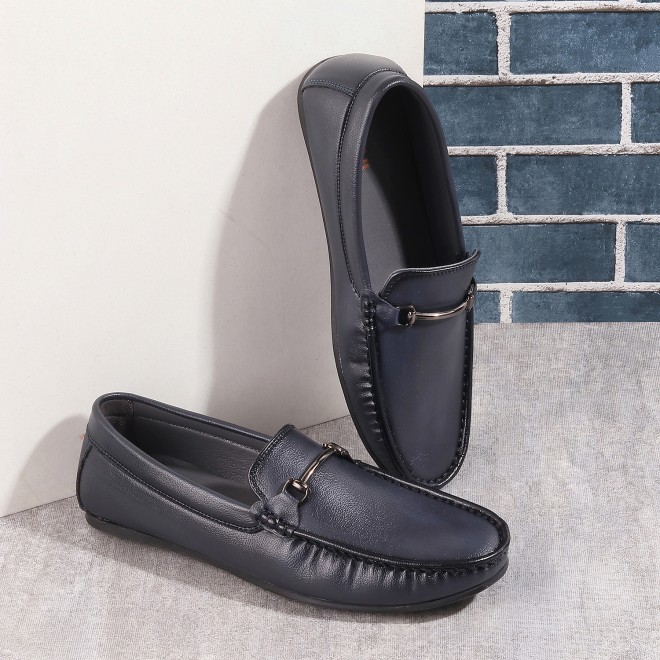 Mochi Men Blue Casual Loafers