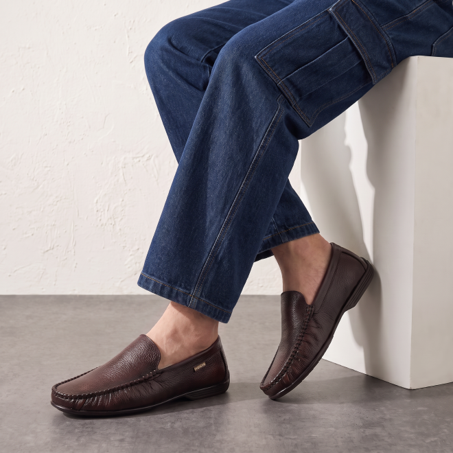 Mochi Men Brown Casual Loafers (SKU: 71-8753-12-40)