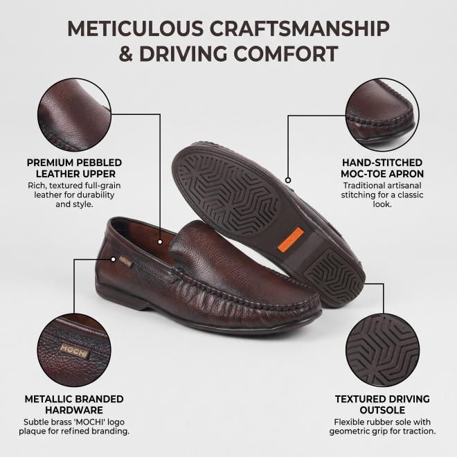 Mochi Men Brown Casual Loafers (SKU: 71-8753-12-40)
