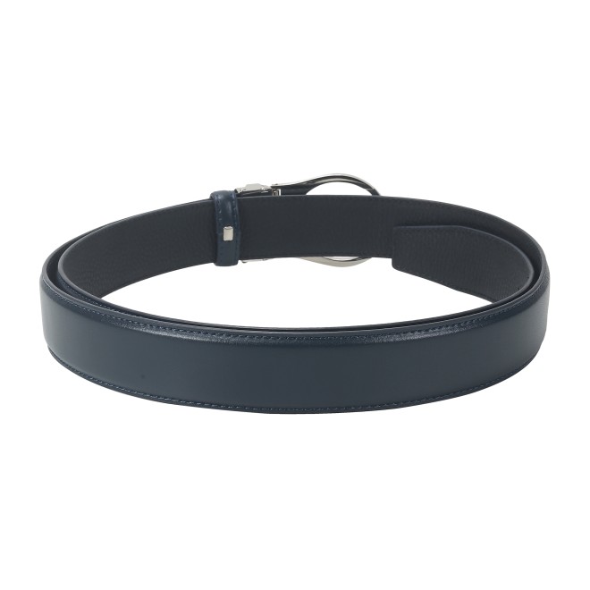 Mochi Men Navy-Blue Mens Belts Pin Buckle (SKU: 73-121-17-36)