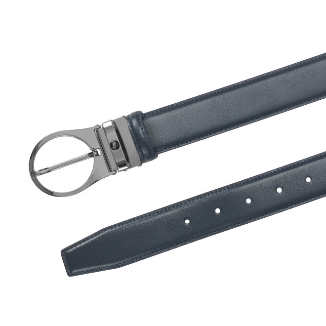 Mochi Men Navy-Blue Mens Belts Pin Buckle (SKU: 73-121-17-36)