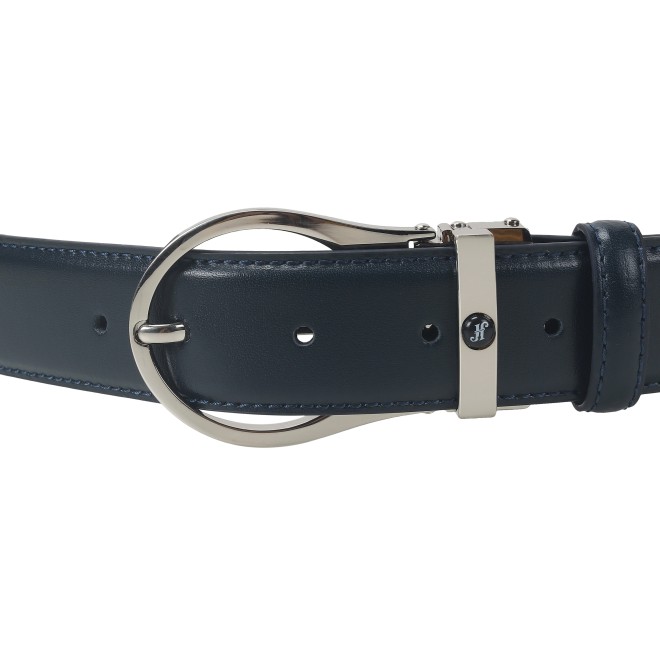 Mochi Men Navy-Blue Mens Belts Pin Buckle (SKU: 73-121-17-36)
