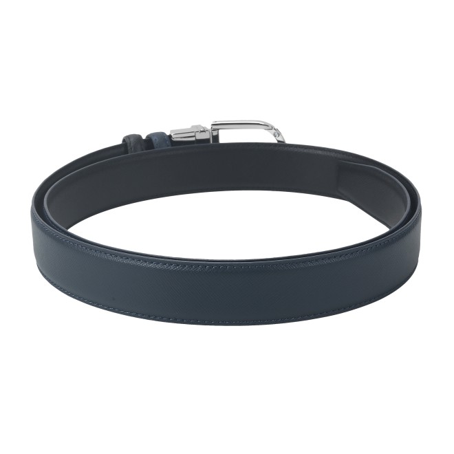 Mochi Men Navy-Blue Mens Belts Pin Buckle (SKU: 73-122-17-36)