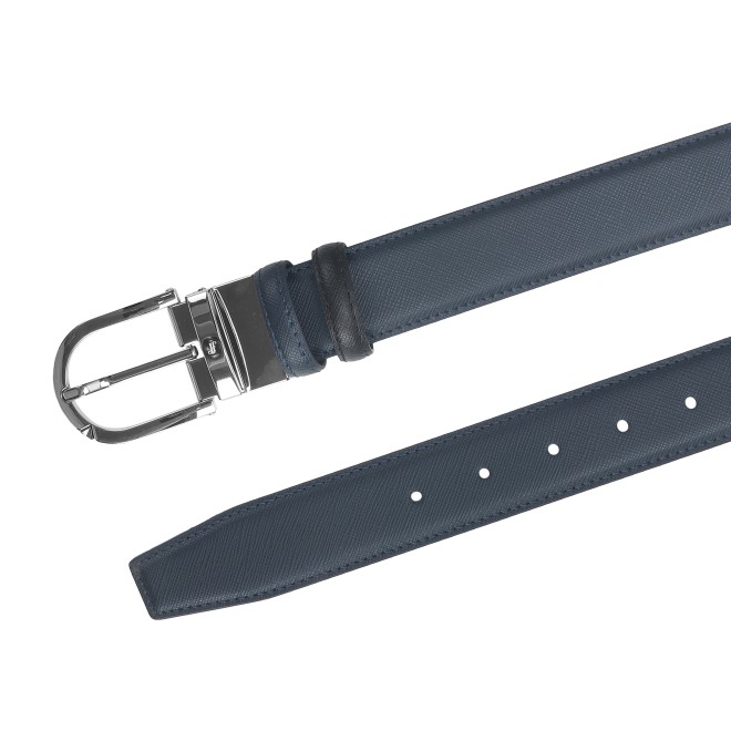 Mochi Men Navy-Blue Mens Belts Pin Buckle (SKU: 73-122-17-36)