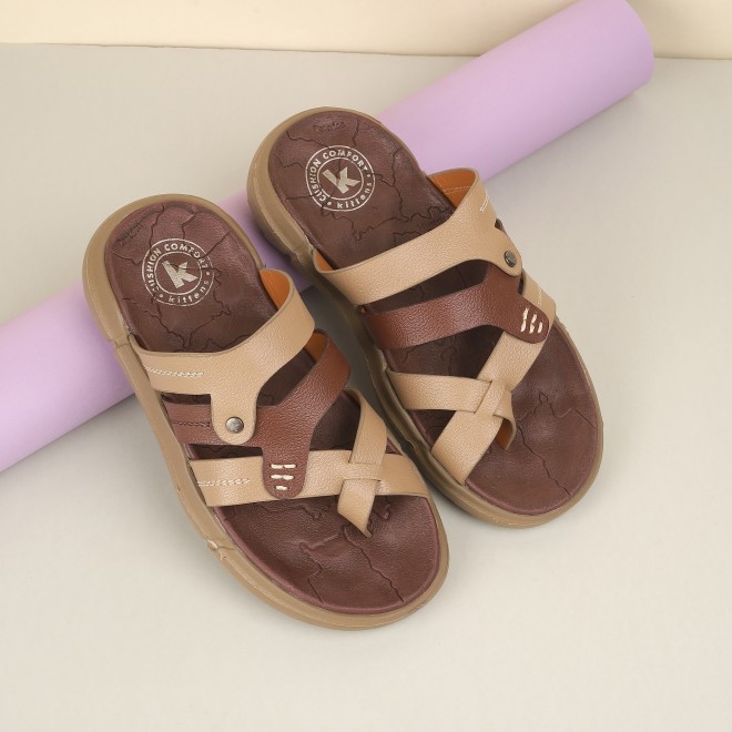Kittens Boys Brown Casual Slippers (SKU: 74-374-12-33)