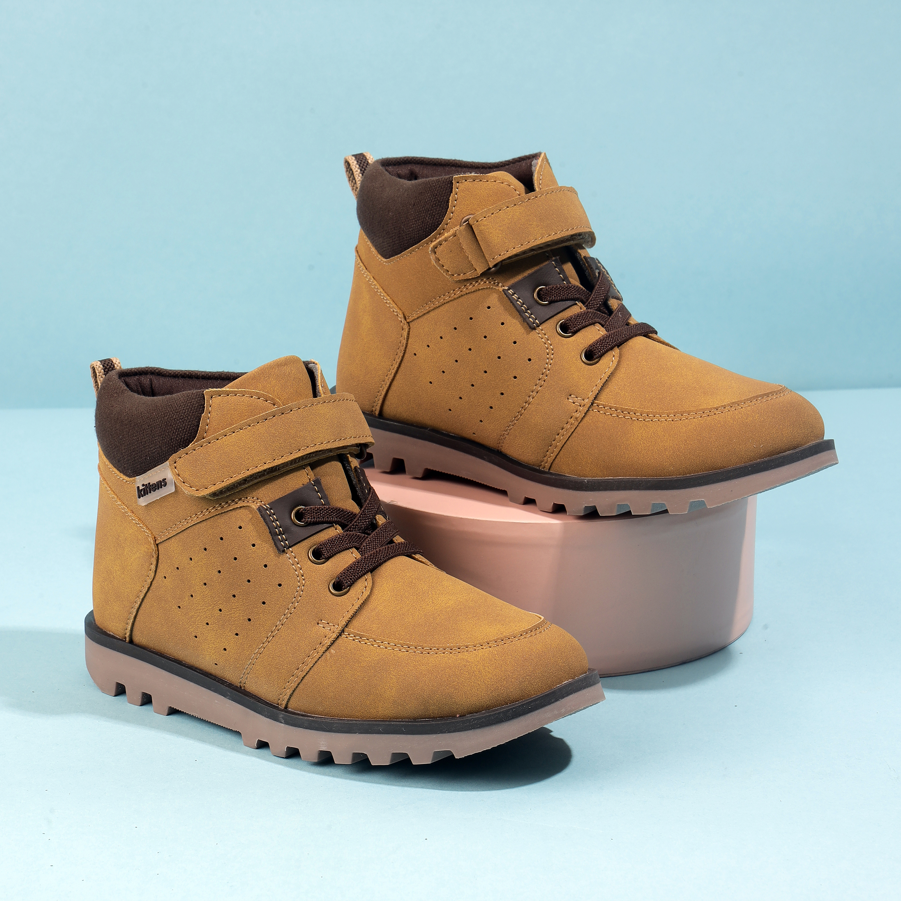 Kittens Boys Tan Casual Sneakers