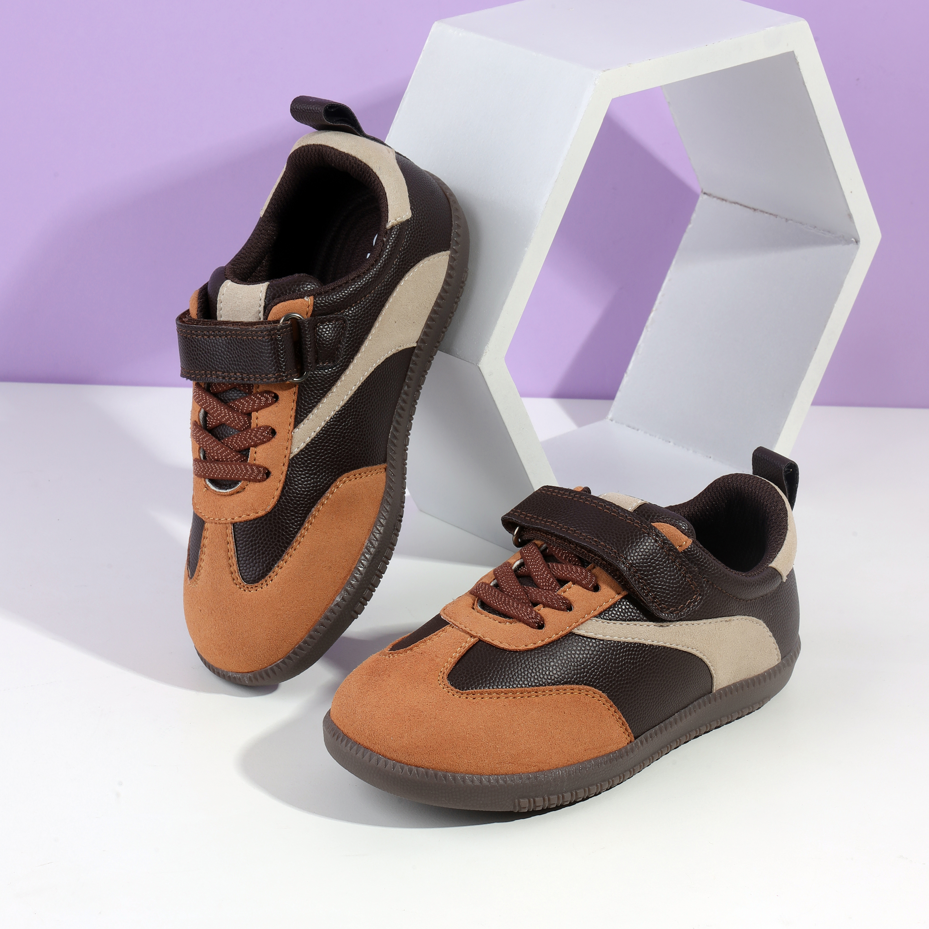 Boys Tan Casual Sneakers