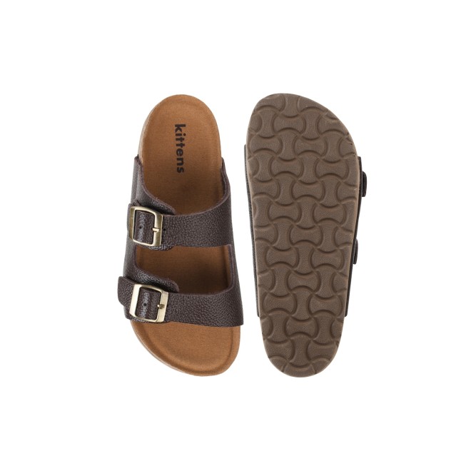 Kittens Boys Brown Casual Slippers (SKU: 74-501-12-30)