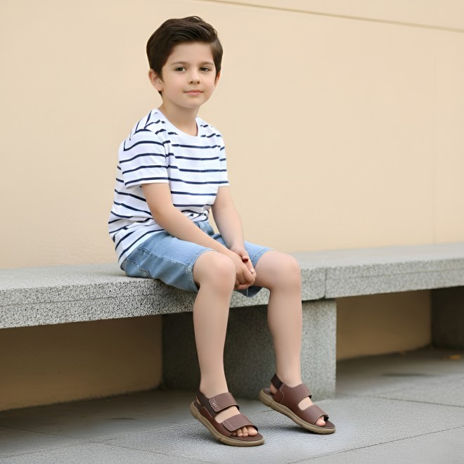 Kittens Boys Tan Casual Sandals (SKU: 74-800396-23-32)