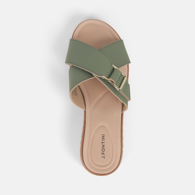 J.Fontini women Light-green Casual Slip Ons (SKU: 75-118-60-37)