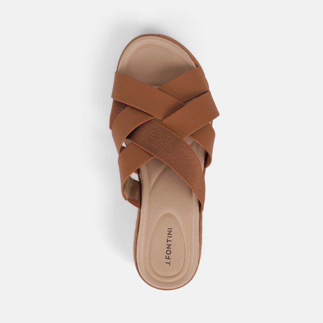 J.Fontini women Tan Casual Slip Ons (SKU: 75-119-23-36)