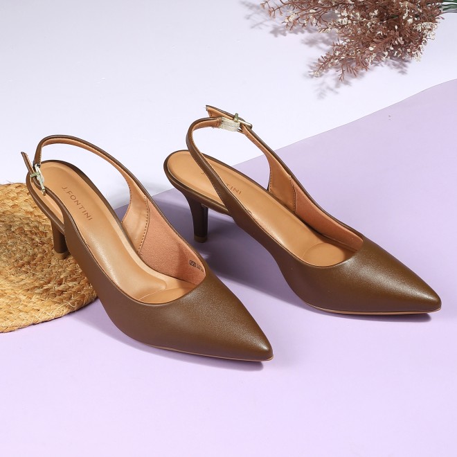 J.Fontini Women Brown Formal Sandals